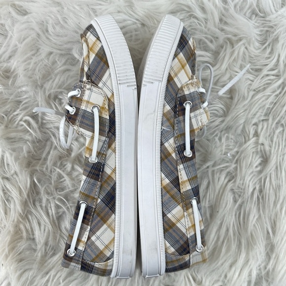 ROCK & CANDY Duffy Plaid Boat Shoes Loafers Size 10 - Picture 6 of 9